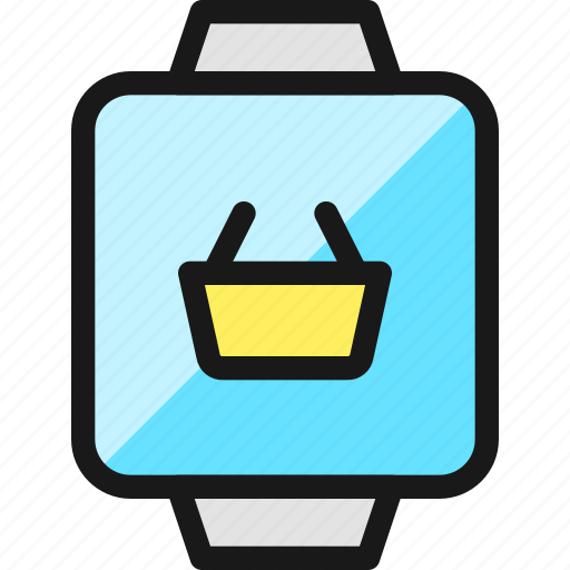 Smartwatch, shopping, basket icon - Download on Iconfinder
