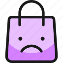 shopping, bag, sad