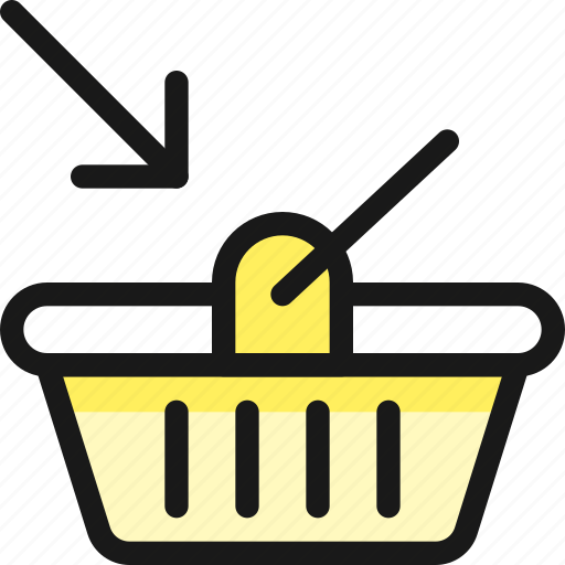 Shopping, basket, arrow, in icon - Download on Iconfinder