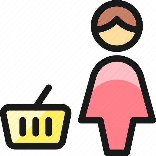 Shopping, basket, woman icon - Download on Iconfinder