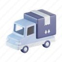 delivery, truck, box, transportation, package