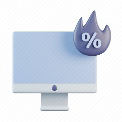 Monitor, pc, computer, sale, discount, hot icon - Download on Iconfinder