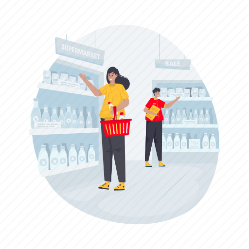 Shopping, buy, shop, commerce, retail, beverage, groceries illustration - Download on Iconfinder