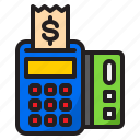 cashier, receipt, machine, bill, credit, card