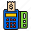 cashier, receipt, machine, bill, credit, card 