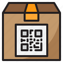 delivery, qr, code, logistic, shipping, box