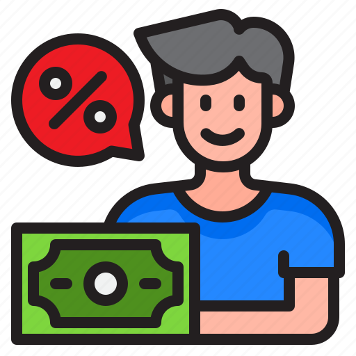 Shopping, business, discount, money, man icon - Download on Iconfinder