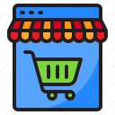 shopping, online, business, cart, store