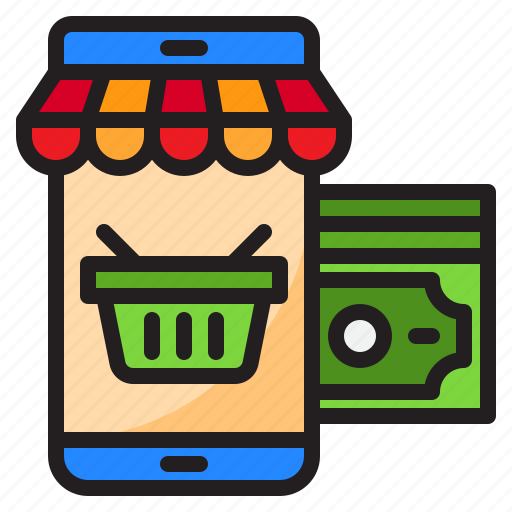 Shopping, online, store, busket, mobilephone icon - Download on Iconfinder