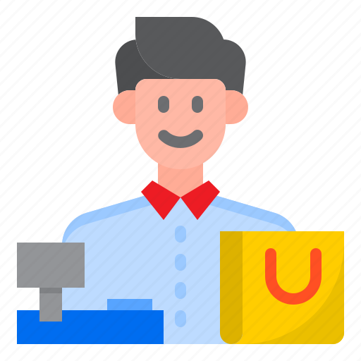 Cashier, business, shopping, money, man icon - Download on Iconfinder