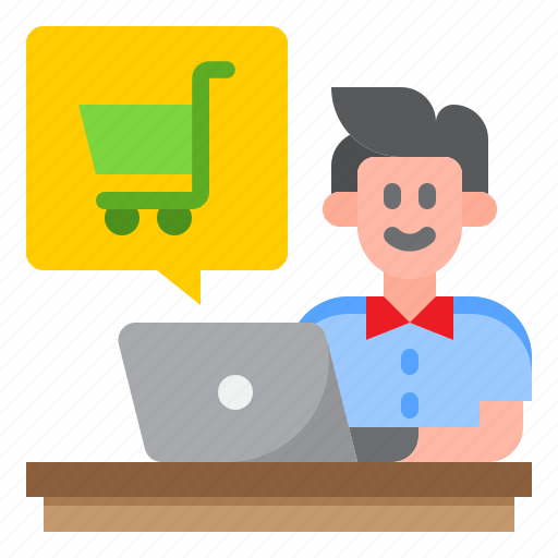 Shopping, cart, payment, online, man icon - Download on Iconfinder