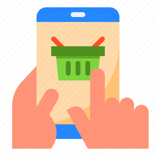 Shopping, online, buy, busket, mobilephone icon - Download on Iconfinder