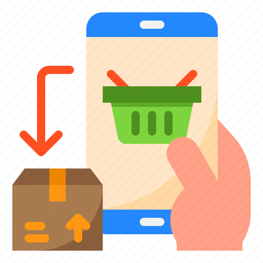 Shopping, online, delivery, busket, mobilephone icon - Download on Iconfinder