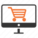 shopping, monitor, store, online