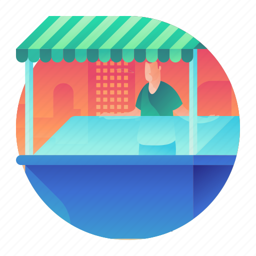 Cart, shopping, man, food court icon - Download on Iconfinder