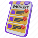 wishlist, checklist, shopping, cart, basket, list, buy