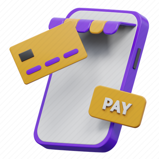 Online payment, payment, money, online, mobile, business, finance 3D illustration - Download on Iconfinder