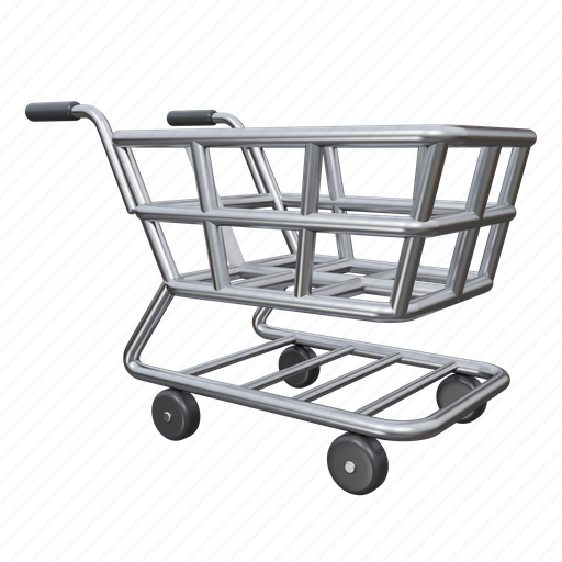 Shopping cart, shopping, cart, trolley, shop, buy, basket 3D illustration - Download on Iconfinder