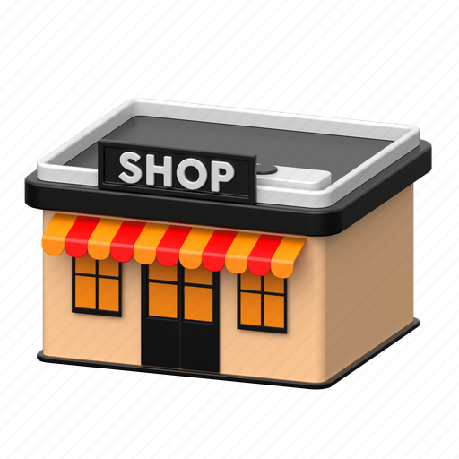 Shop, store, business, shopping, online, market, bag 3D illustration - Download on Iconfinder