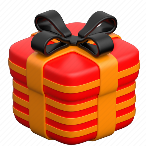 Gift, christmas, shopping, gift box, box, package 3D illustration - Download on Iconfinder