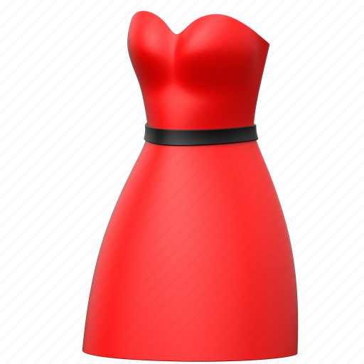 Dress, clothes, woman, cloth, fashion, clothing 3D illustration - Download on Iconfinder