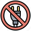 electricity, electronics, forbidden, no, plug, prohibition 
