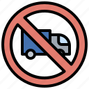 forbidden, no, prohibition, signaling, transportation, truck