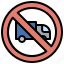 forbidden, no, prohibition, signaling, transportation, truck 