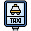 car, road, sign, signaling, taxi