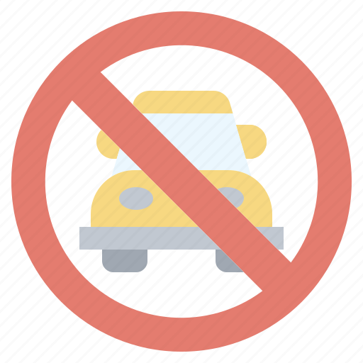 Car, forbidden, no, prohibition, signaling icon - Download on Iconfinder