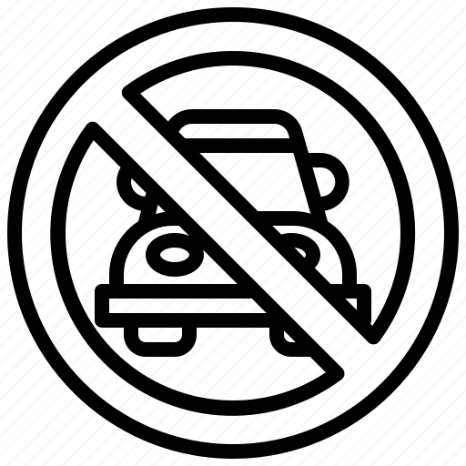 Car, forbidden, no, prohibition, signaling icon - Download on Iconfinder