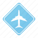 airport, road, sign, traffic