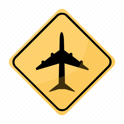 Airport, road, sign, traffic, yellow icon - Download on Iconfinder