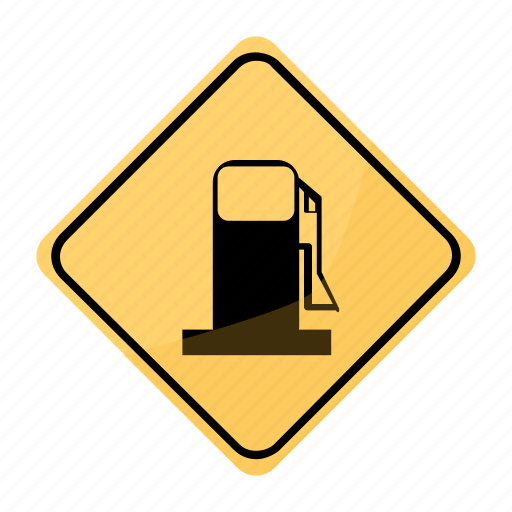 Gas, road, sign, station, traffic, yellow icon - Download on Iconfinder