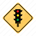 light, road, sign, traffic, yellow
