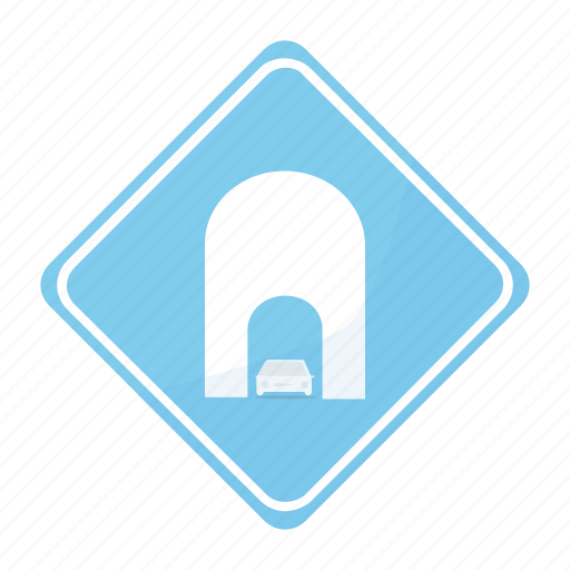 Road, sign, trafiic, tunnel icon - Download on Iconfinder