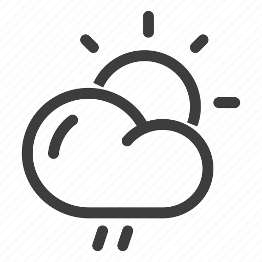 Day, drizzle, cloudy, forecast, rain, sun, weather icon - Download on Iconfinder