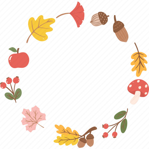 Fall, leaf, frame, wreath, decoration, autumn icon - Download on Iconfinder