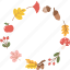 fall, leaf, frame, wreath, decoration, autumn 