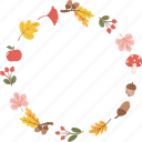 fall, leaf, frame, nature, season, thanksgiving