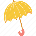 umbrella, autumn, fall, yellow