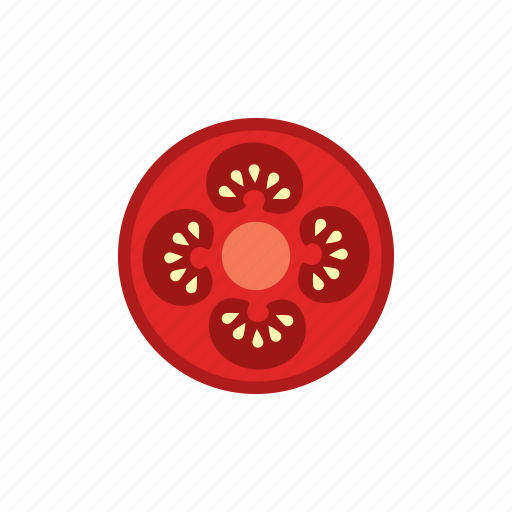 Cook, food, red, sliced, tomato, vegetable, veggie icon - Download on Iconfinder