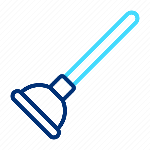 Plunger, toilet, tool, rubber, wooden, handle, equipment icon - Download on Iconfinder