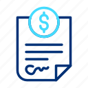contract, finance, money, dollar, business, sign, document