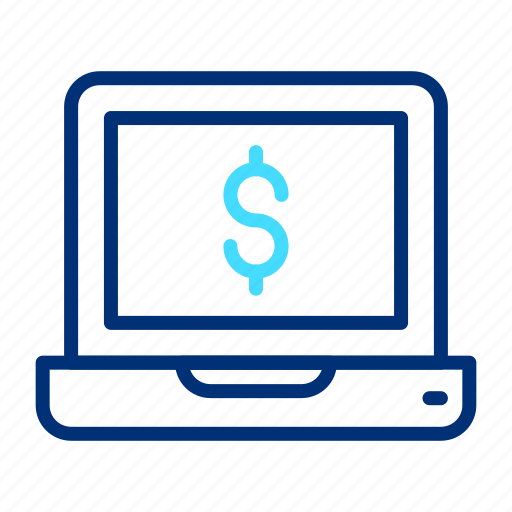Dollar, laptop, money, currency, transfer, online, banking icon - Download on Iconfinder