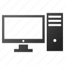 desktop computer, display, monitor, office, pc, screen, system