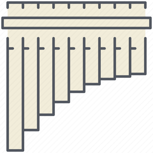 Panflute, instrument, melody, musical, native, reed pipe, song icon - Download on Iconfinder