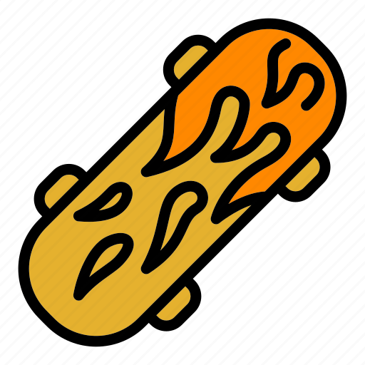 Fire, flame, skateboard icon - Download on Iconfinder