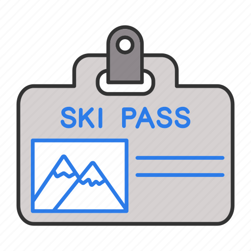 Badge, id card, pass, resort, ski, skipass, identity icon - Download on Iconfinder