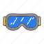 eyeglasses, glasses, goggles, protection, ski, skiing, snow 